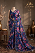 Luxe Pure Chinnon Saree with Hand Cutdana Work