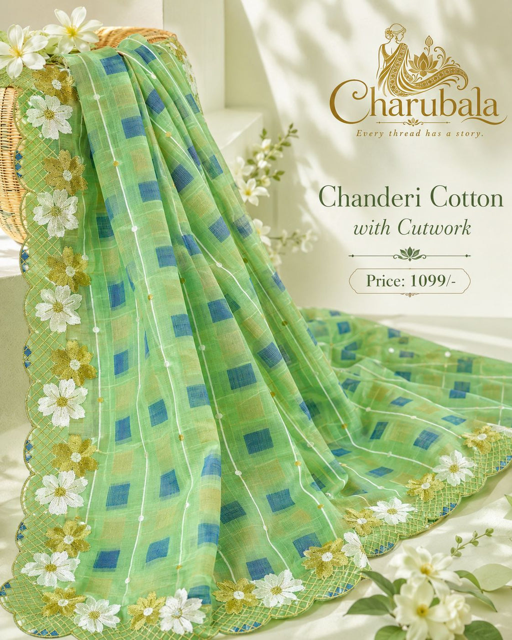 Ruhab Chandari Cotton Saree