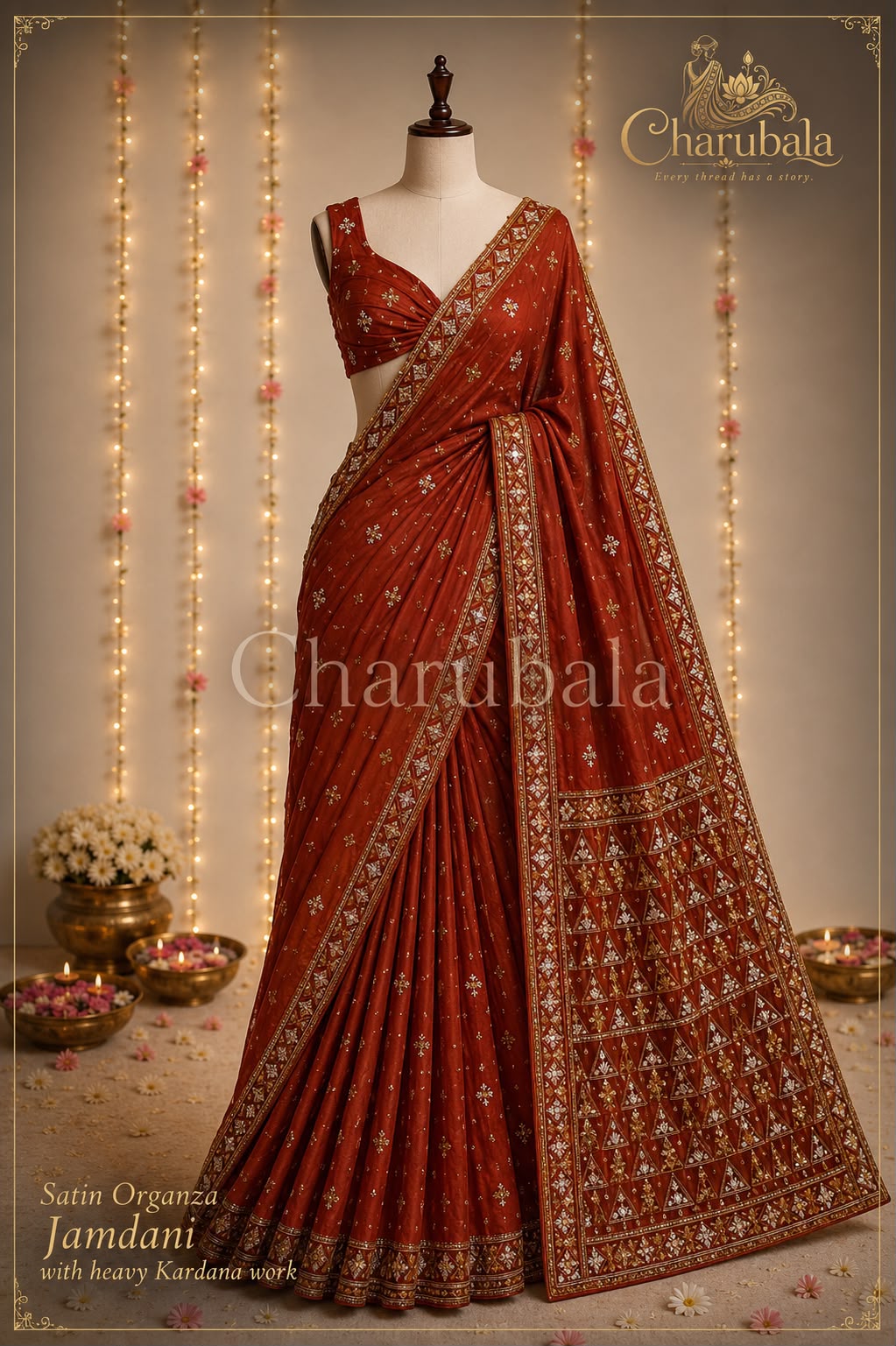 The Artisan's Masterpiece | Handcrafted HO Silk Jamdani