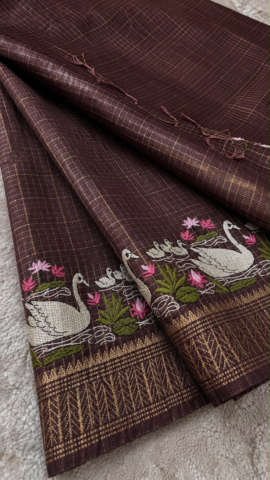 Heritage Chanderi Checks Saree
