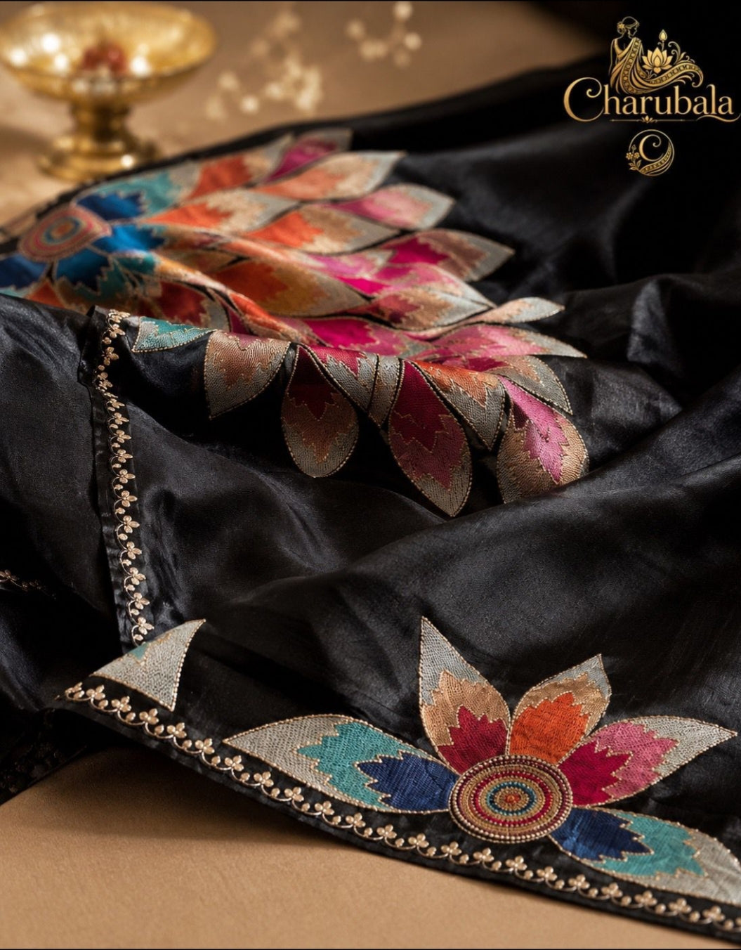 Rajwadi Dupian Silk Saree with Pita Work
