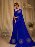 Regal Chiffon Saree with Moti & Cutdana Work