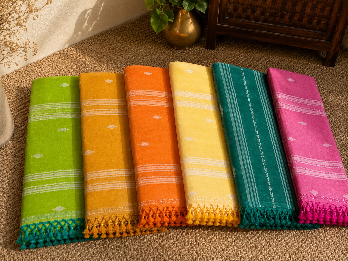 Pastel Breeze – Premium Mul Cotton Handloom Saree