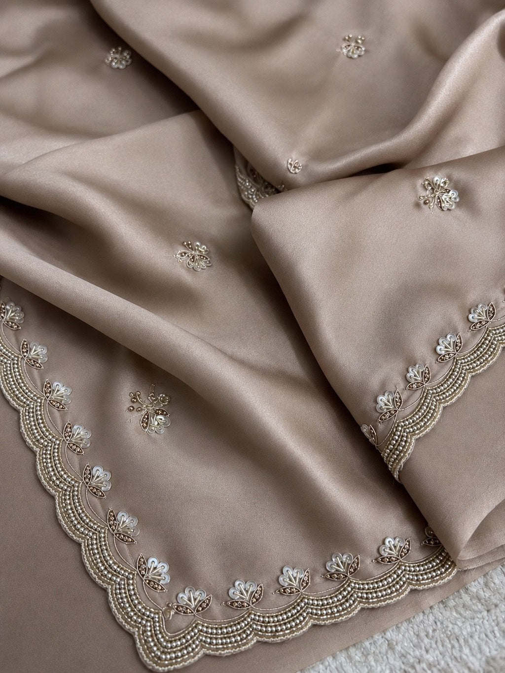 Noore Satin Cutdana Saree