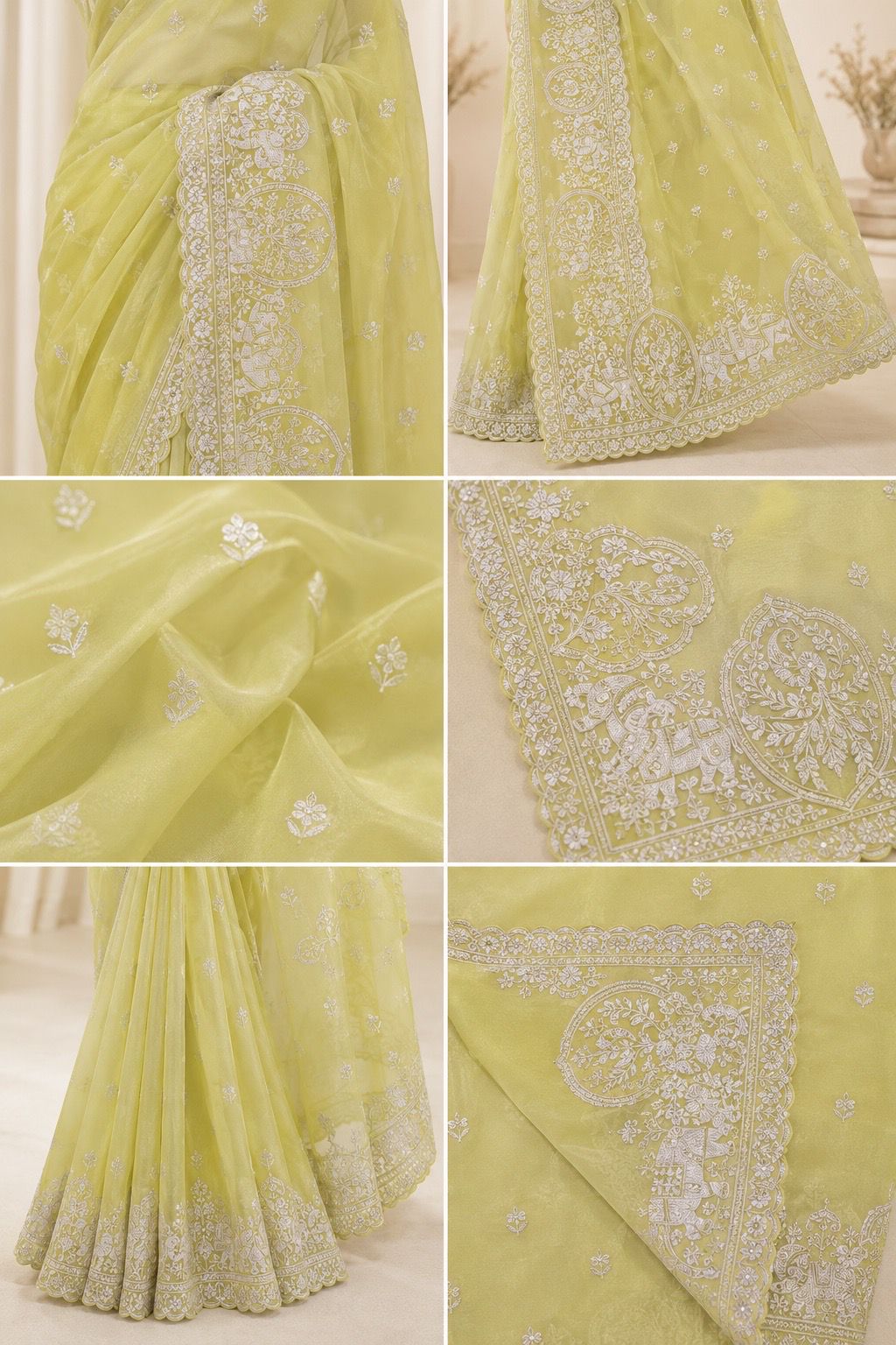 Zarielle Organza Threadwork Saree