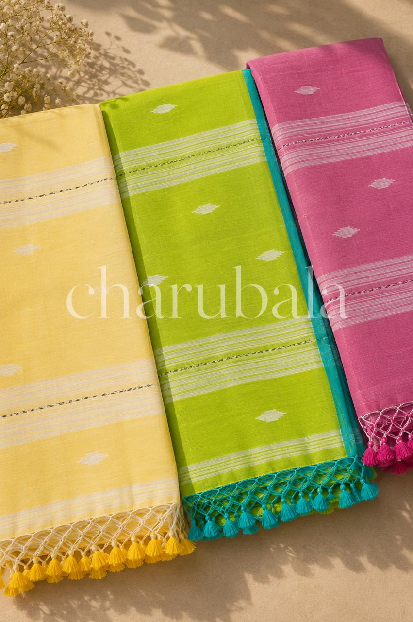 Pastel Breeze – Premium Mul Cotton Handloom Saree
