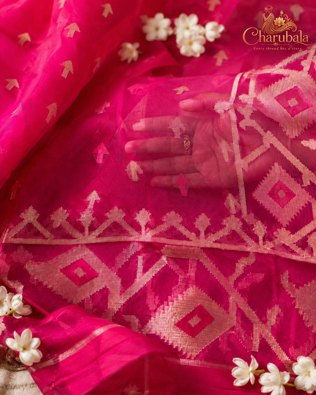 Soft Muslin Dhakai Saree