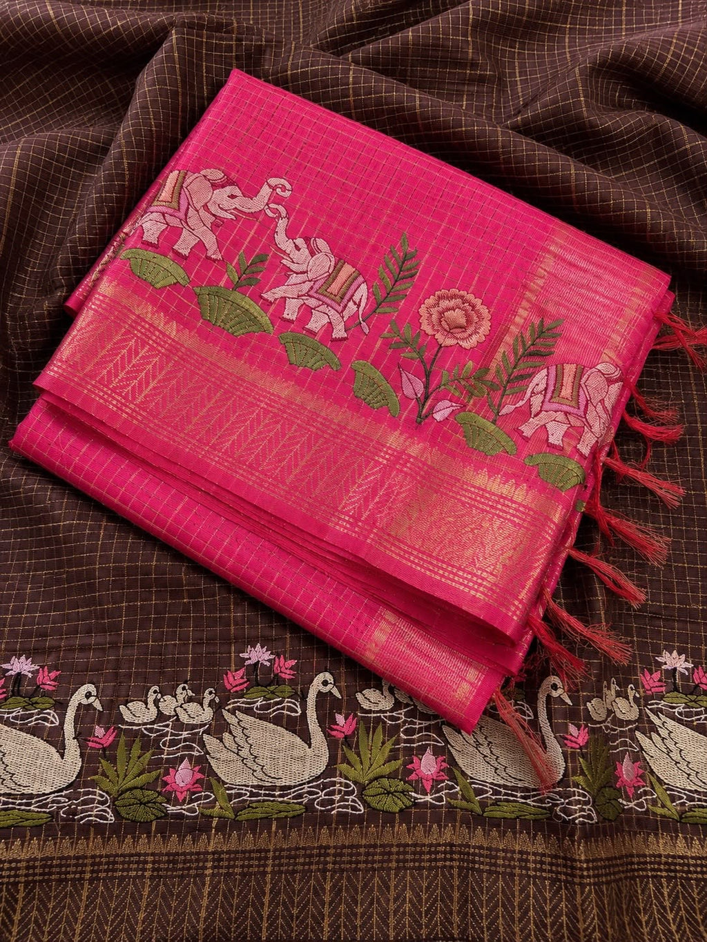 Heritage Chanderi Checks Saree