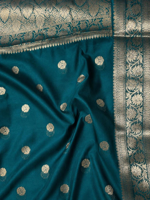 Kashi Heritage – Pure Mercerised Banarasi Cotton Saree with Zari Buta