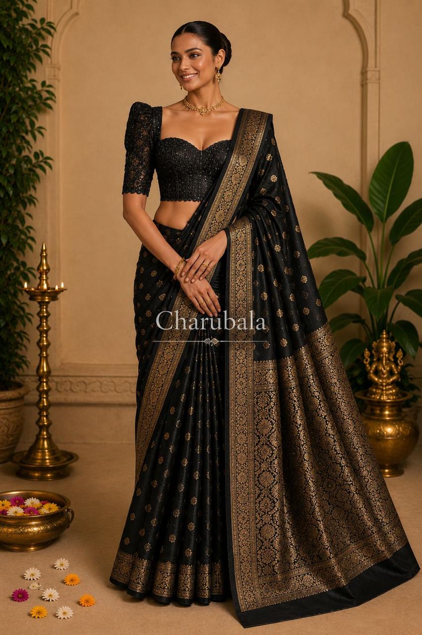 Kashi Heritage – Pure Mercerised Banarasi Cotton Saree with Zari Buta