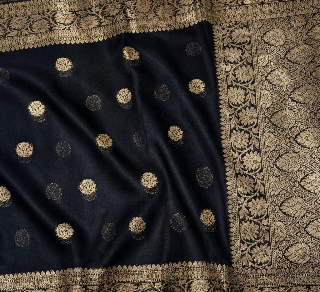 Kashi Heritage – Pure Mercerised Banarasi Cotton Saree with Zari Buta