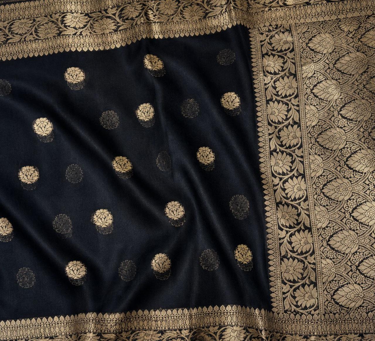 Kashi Heritage – Pure Mercerised Banarasi Cotton Saree with Zari Buta